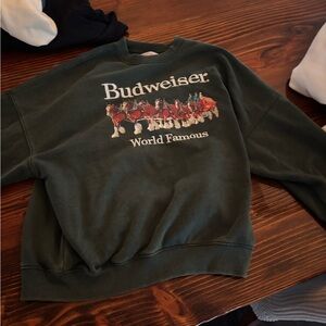 PacSun Green Budweiser Sweatshirt